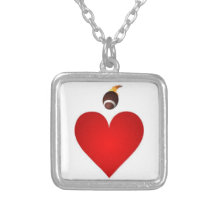 football valentines necklace