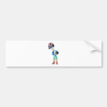Footballer digital art bumper sticker