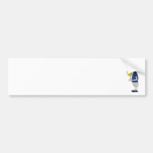 Footballer holding trophy bumper sticker