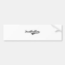 Footballer Professional Job Bumper Sticker