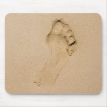Footprint on the Beach Mouse Pad