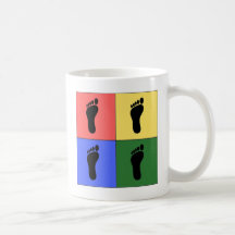 Footprint Pop Art Coffee Mug