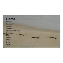 Footprints in the sand Business Card