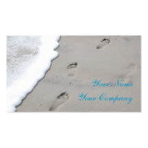 Footprints in the Sand - business card template