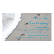 Footprints in the Sand - business card template