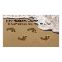 Footprints in the Sand- Christian Business Card