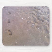 Footprints In The Sand Mouse Mats