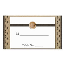 Footprints in the Sand Wedding Place Cards Business Cards