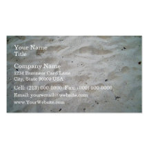 Footprints on Sand Texture Business Cards