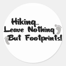 Footprints Round Sticker