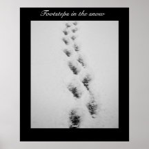 footsteps in snow poster
