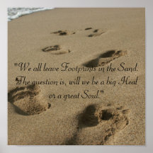 Footsteps in the Sand Print