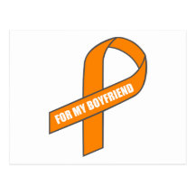 For My Boyfriend (Orange Ribbon) Post Card