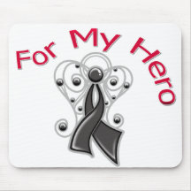 For My Hero Angel Ribbon Skin Cancer Mouse Pads