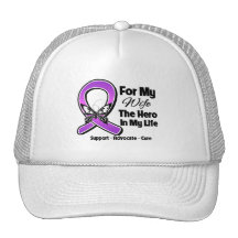For My Hero My Wife - Purple Ribbon Awareness Hat