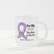 For My Hero My Wife - Purple Ribbon Awareness Mugs