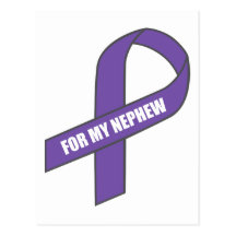 For My Nephew (Purple Ribbon) Postcard