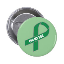 For My Son (Green Ribbon) Button