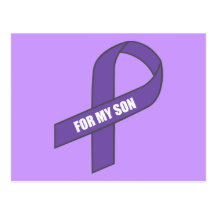 For My Son (Purple Ribbon) Post Card