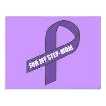 For My Step-Mum (Purple Ribbon) Post Card