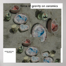 Force of gravity on ceramics print