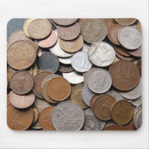 Foreign Coins Mouse Pad