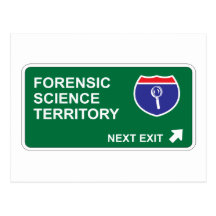 Forensic Science Next Exit Postcard