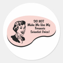 Forensic Scientist Voice Stickers