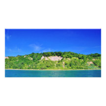 Forest Cliffs by the Lake Personalized Photo Card