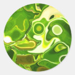 Forest Green Round Stickers