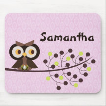 Forest Owl Woodland Hoot Personalised Mousepad
