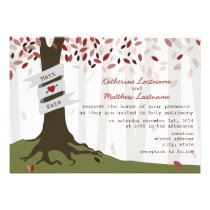 Forest / Woodland Wedding Invitation - Red invitations