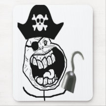 Forever Alone Pirate Comic Face Mouse Pads
