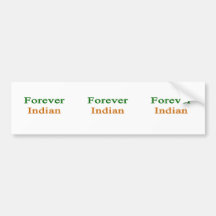 Forever Indian Bumper Sticker