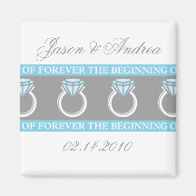 Forever Ring Wedding Keepsake Refrigerator Magnets