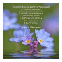 Forget Me Not Flower Photo Wedding Invitations invitations