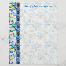 Forget me Not Guest Message Paper Full Colour Flyer