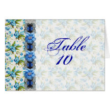Forget Me Not Wedding Seating Card