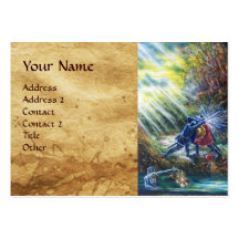 FORGOTTEN ROSE, brown parchment Business Card