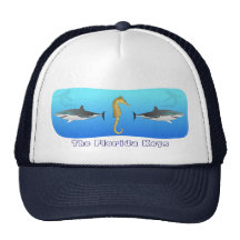 Forida Keys Shark and Seahorse Hat