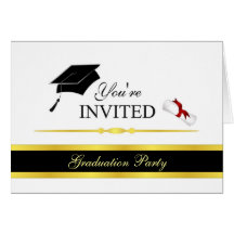 Formal Graduation Invitations - Customise Greeting Card