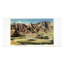 Formation Near Tunnel, Badlands, South Dakota Photo Card