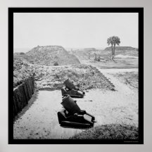 Fort Moultrie Interior near Chaleston, SC 1865 Poster