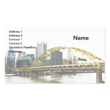 Fort Pitt Bridge in Pittsburgh, Pennsylvania Business Card Template