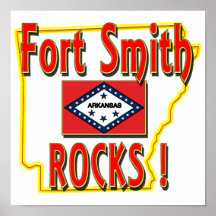 Fort Smith Rocks ! (red) Print