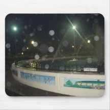 Fountain at Night Mouse Pads