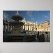 Fountain in St. Peters Square Print