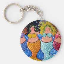 Four Chubby Mermaids Key Chain