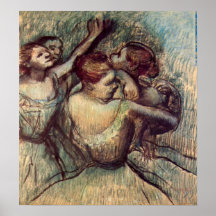 Four dancers in half figure by Edgar Degas Print