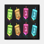 Four Dreidels Magnets
